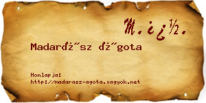 Madarász Ágota névjegykártya